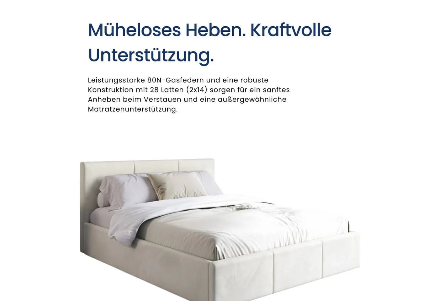 Elegantes Polsterbett aus Metall und Samt - Bild 5