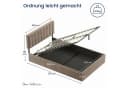 Home Collective Polsterbett mit Stauraum und Lattenrost Beige Samt Bild 3