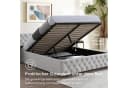 Home Collective Polsterbett Doppelbett mit Lattenrost und Stauraum Beige Bild 1