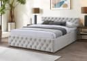 Home Collective Polsterbett Doppelbett mit Lattenrost und Stauraum Beige Bild 2