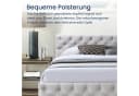 Home Collective Polsterbett Doppelbett mit Lattenrost und Stauraum Beige Bild 4