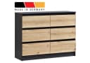 Home Collective Kommode mit 6 Schubladen Anthrazit Artisan Eiche Bild 1