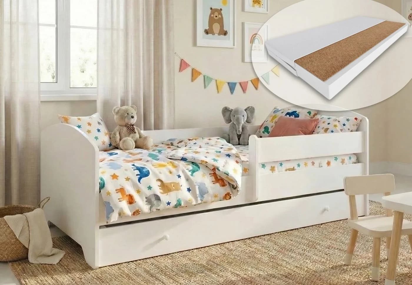 Kids Collective Kinderbett 70x140 cm Komplettset mit Matratze & Schublade - Bild 2