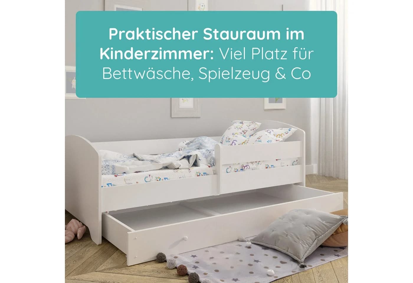 Kids Collective Kinderbett 70x140 cm Komplettset mit Matratze & Schublade - Bild 5