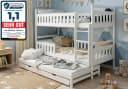 Kids Collective Hochbett mit Ausziehbett und Schubladen weiß Bild 2