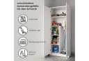 Home Collective Mehrzweckschrank Kleiderschrank Regal 74cm breit 180cm hoch Aktenschrank Bild 1