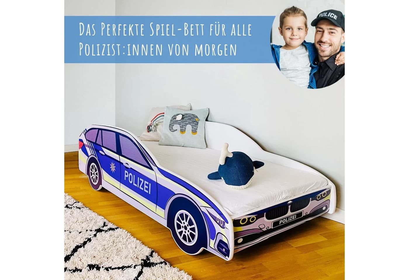 Kids Collective Polizeiauto Kinderbett - Bild 4