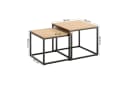 Home Collective Couchtisch 2er Set Eiche hell Metall Bild 3