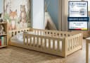 Kids Collective Kinderbett Montessori natur Kiefer mit Rausfallschutz Bild 2