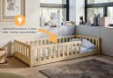 Kids Collective Kinderbett Montessori natur Kiefer mit Rausfallschutz Bild 5