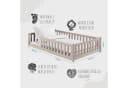 Kids Collective Kinderbett Bodenbett mit Rausfallschutz Grau Kiefer Bild 3