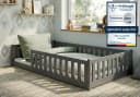 Kids Collective Kinderbett Bodenbett mit Rausfallschutz Graphit Bild 2