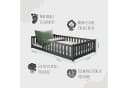 Kids Collective Kinderbett Bodenbett mit Rausfallschutz Graphit Bild 5