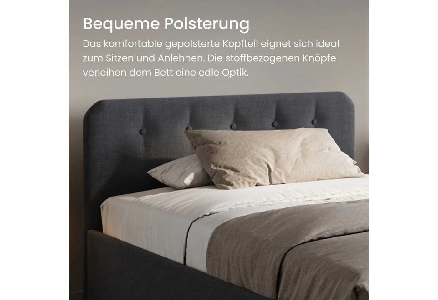 Home Collective Polsterbett mit Stauraum und verstellbarem Lattenrost - Bild 4