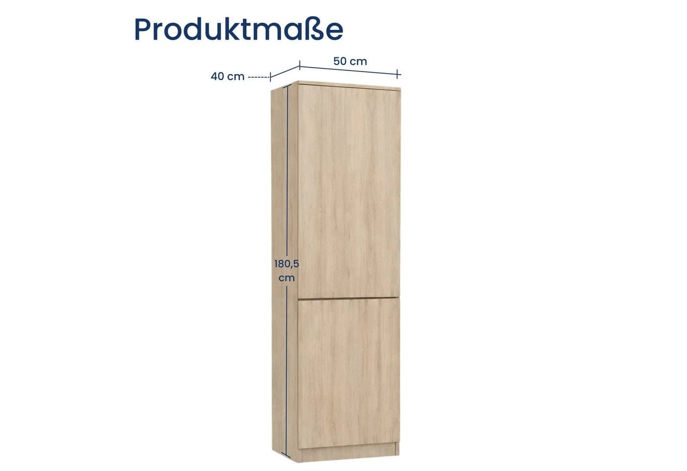 Home Collective Kleiderschrank Garderobenschrank Mehrzweckschrank Beige