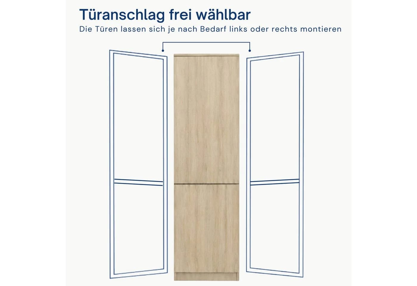 Home Collective Kleiderschrank Garderobenschrank Mehrzweckschrank Beige - Bild 3
