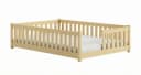 Kids Collective Kinderbett Bodenbett Kiefernholz Natur mit Rausfallschutz Bild 1