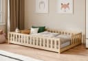 Kids Collective Kinderbett Bodenbett Kiefernholz Natur mit Rausfallschutz Bild 2