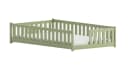 Kids Collective Bodenbett Kiefernholz mit Rausfallschutz Oliv Bild 1