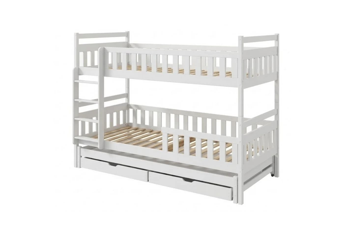 Kids Collective Etagenbett mit Ausziehbett und Schubladen weiß