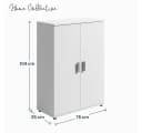 Home Collective Mehrzweckschrank weiß mit 2 Türen Bild 1