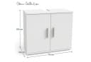 Home Collective Waschbeckenunterschrank 70cm Weiß mit 2 Türen Bild 3