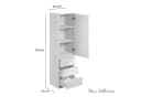 Home Collective Hochschrank Weiß mit Schubladen Bild 1