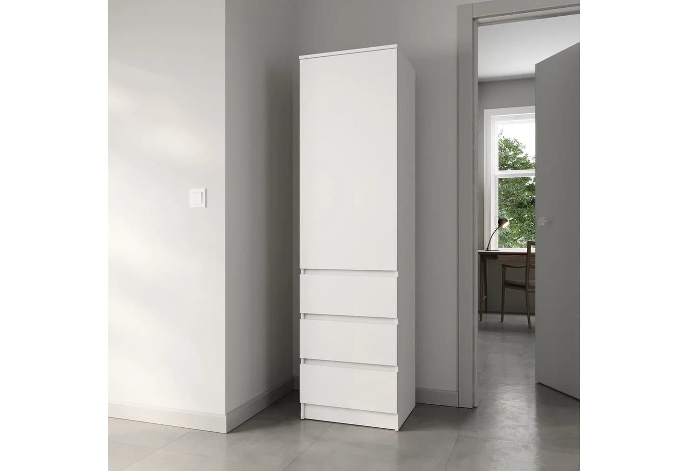 Home Collective Hochschrank Weiß mit Schubladen - Bild 4