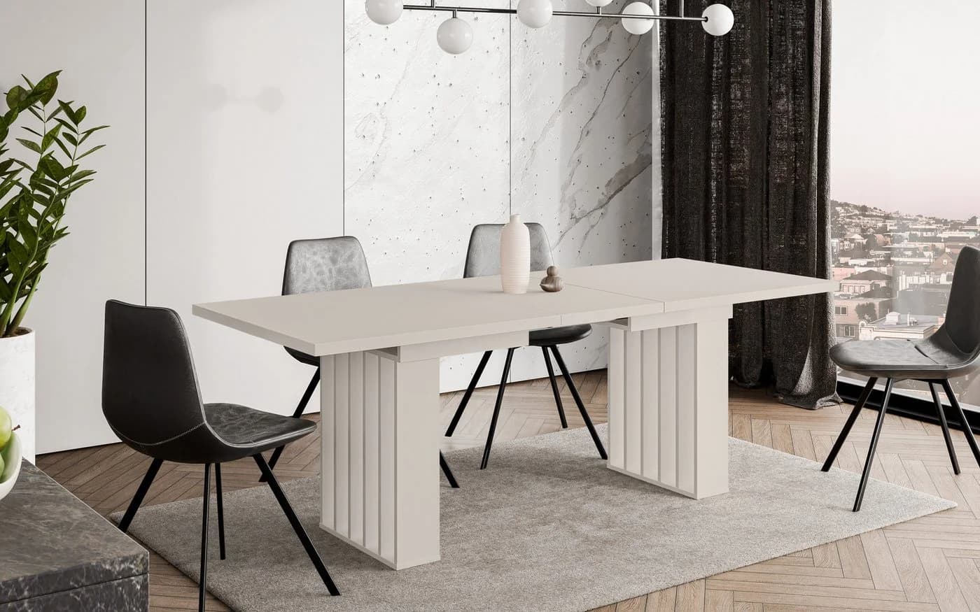 Home Collective Esstisch ausziehbar Kaschmir modernes Design - Bild 4