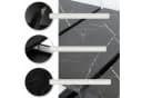 Home Collective Esstisch ausziehbar Schwarz Marmor-Optik X-Gestell Bild 4