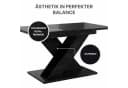Home Collective Esstisch ausziehbar Schwarz Marmor-Optik X-Gestell Bild 5