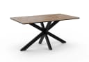 Home Collective Esstisch 160x90 cm mit Metallkreuzgestell Beige Bild 1