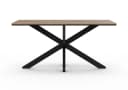 Home Collective Esstisch 160x90 cm mit Metallkreuzgestell Beige Bild 4