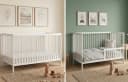 Kids Collective Babybett mit Rausfallschutz Weiß Buchenholz Bild 2