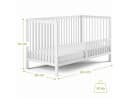 Kids Collective Babybett mit Rausfallschutz Weiß Buchenholz Bild 3