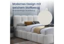 Home Collective Polsterbett mit Lattenrost Bouclé-Optik Creme Bild 1