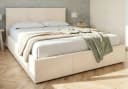 Home Collective Polsterbett mit Bettkasten & Lattenrost Samt Creme Bild 2