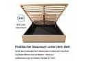 Home Collective Polsterbett mit Bettkasten & Lattenrost Samt Creme Bild 4