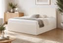 Home Collective Polsterbett mit Bettkasten & verstellbarem Lattenrost Beige Bild 2