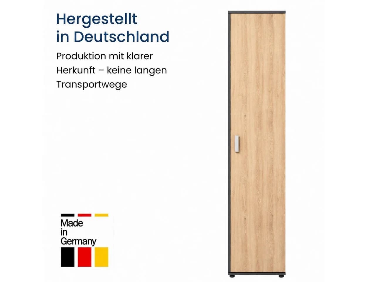 Home Collective Mehrzweckschrank Anthrazit 40x35x184 cm - Bild 5