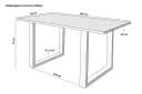 SAM® Baumkantentisch Giant_U Akazienholz Metallgestell U-Form Bild 1