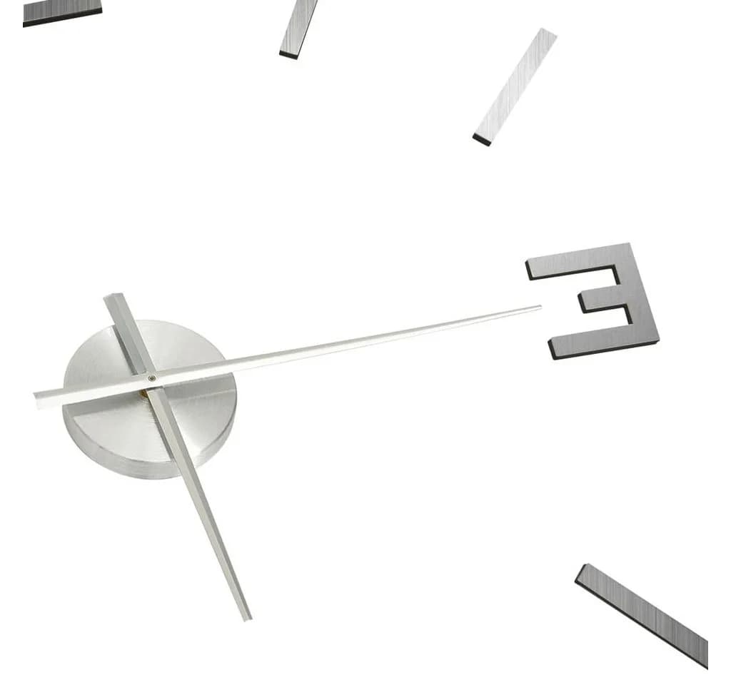 furnicato 3D-Wanduhr Modernes Design Silber - Bild 4