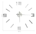furnicato 3D-Wanduhr Modernes Design Silber Bild 5