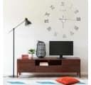 furnicato 3D-Wanduhr Modernes Design Silbern 100 cm XXL Bild 1