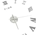 furnicato 3D-Wanduhr Modernes Design Silbern 100 cm XXL Bild 4