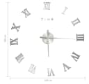 furnicato 3D-Wanduhr Modernes Design Silbern 100 cm XXL Bild 5