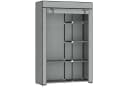 furnicato Kleiderschrank Stoffschrank Grau mit Kleiderstange Bild 2
