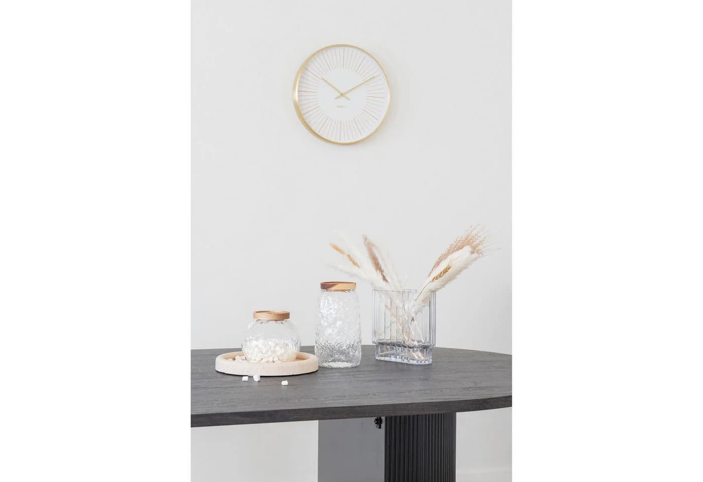 tinkaro Takamaka Wanduhr Gold Aluminium Lautlos 40 cm
