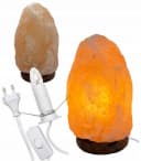 EmsCraft24 Kristall-Tischlampe Rosa Himalaya mit Holzsockel Bild 5