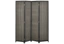 HOMCOM Paravent 4-teilig Faltbar Raumtrenner Bambus Braun/Schwarz Bild 1